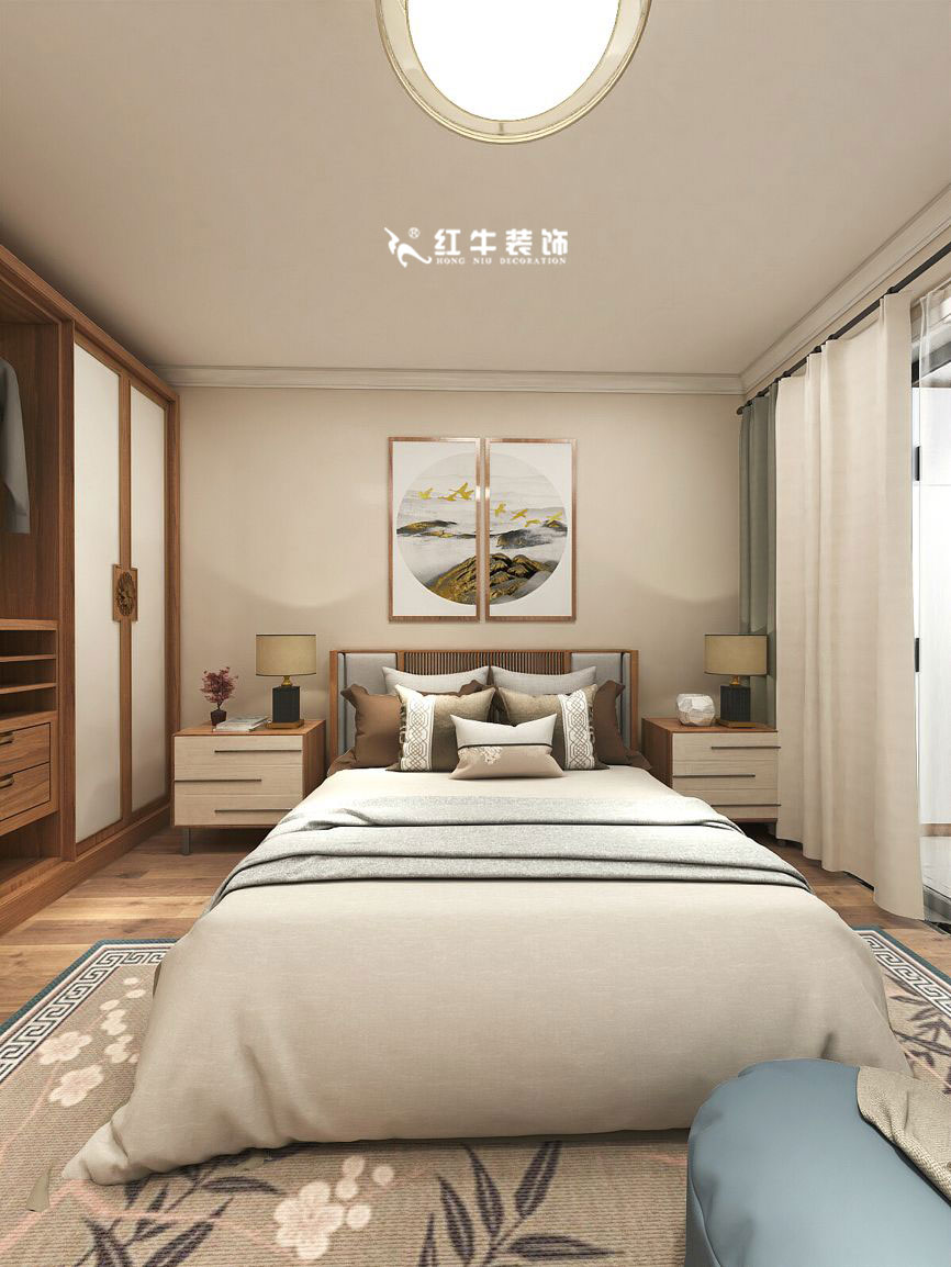 蔣琛_九條巷106㎡現(xiàn)代風(fēng)“養(yǎng)老房”裝修，給設(shè)計(jì)做減法！07主臥+logo