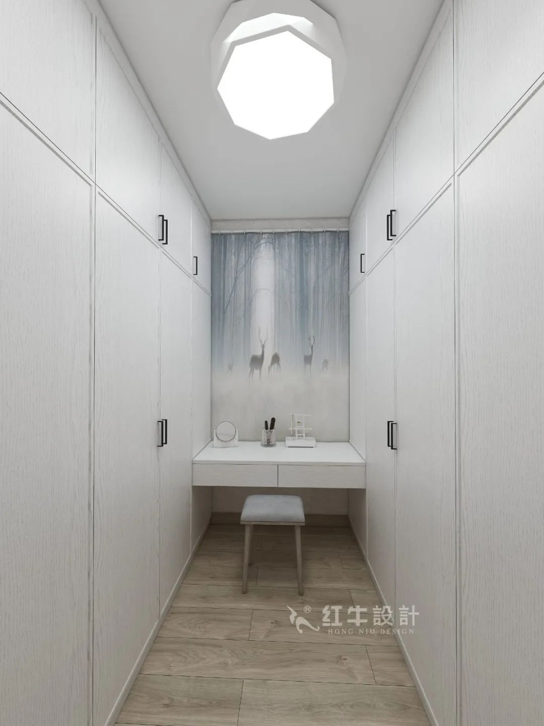 劉萍萍_花崗鴻福城132㎡現(xiàn)代簡約風(fēng)格_兩套小戶型打通變大宅，中西雙廚房+衣帽間打造品質(zhì)生活！13衣帽間
