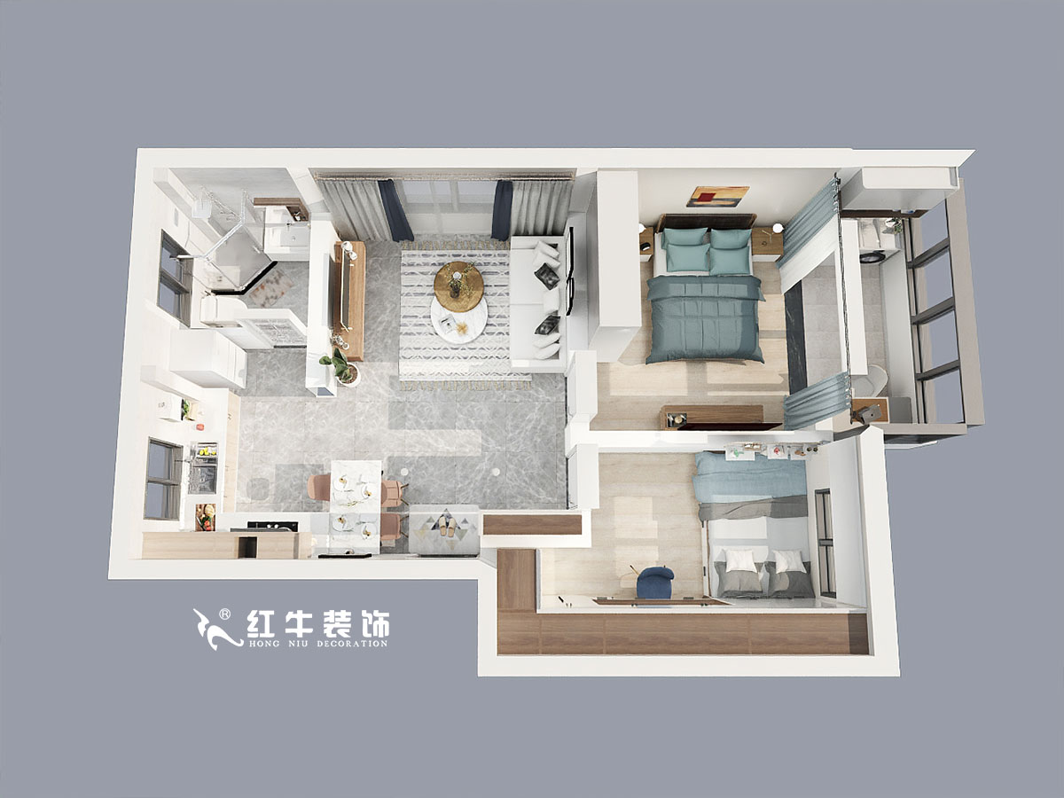 劉小勇_櫻海公寓4-601-65㎡-現(xiàn)代簡(jiǎn)約風(fēng)格_鳥(niǎo)瞰圖