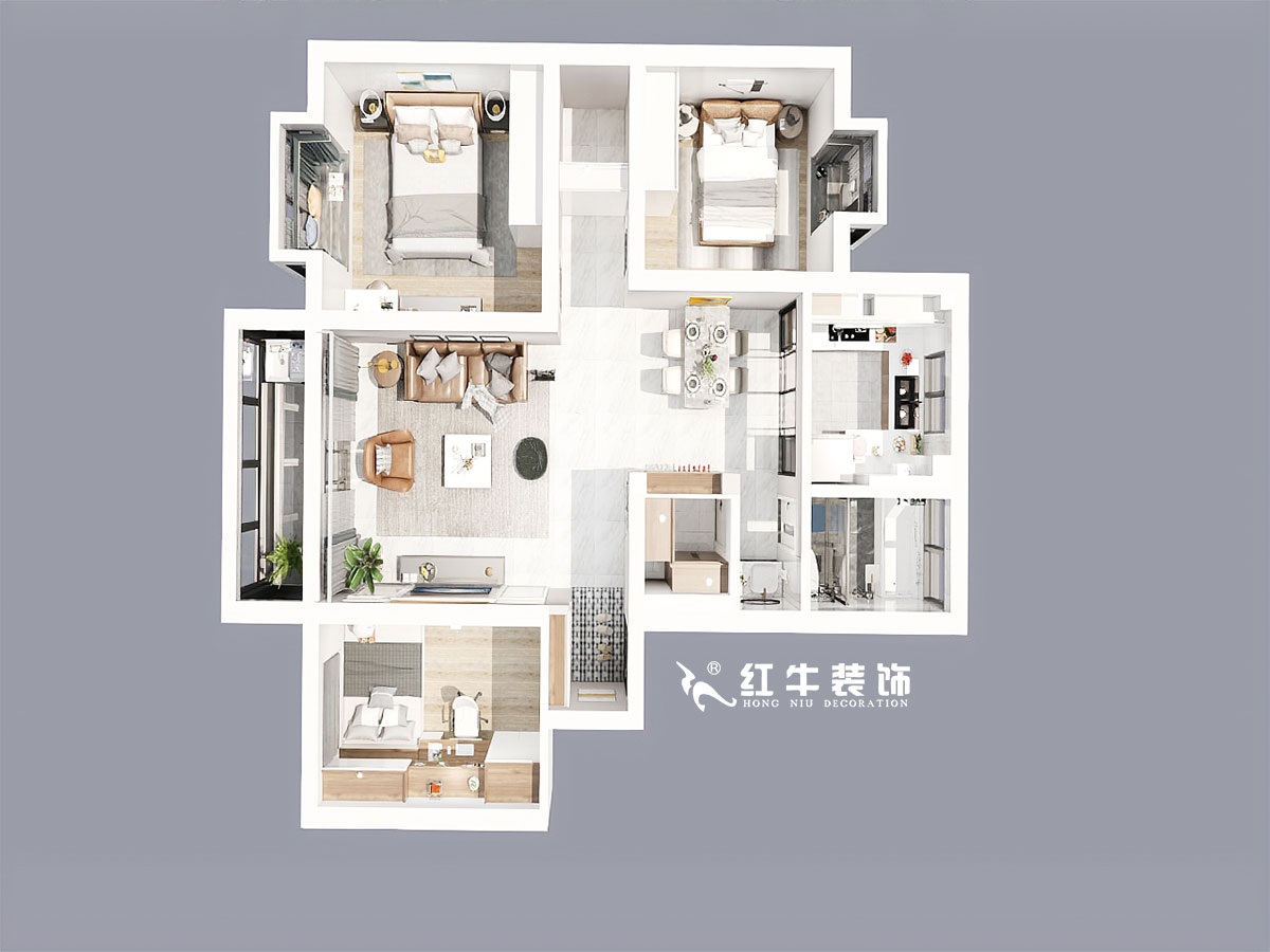劉小勇_壹城東區(qū)13-206-108㎡-現(xiàn)代簡(jiǎn)約風(fēng)格_鳥瞰圖