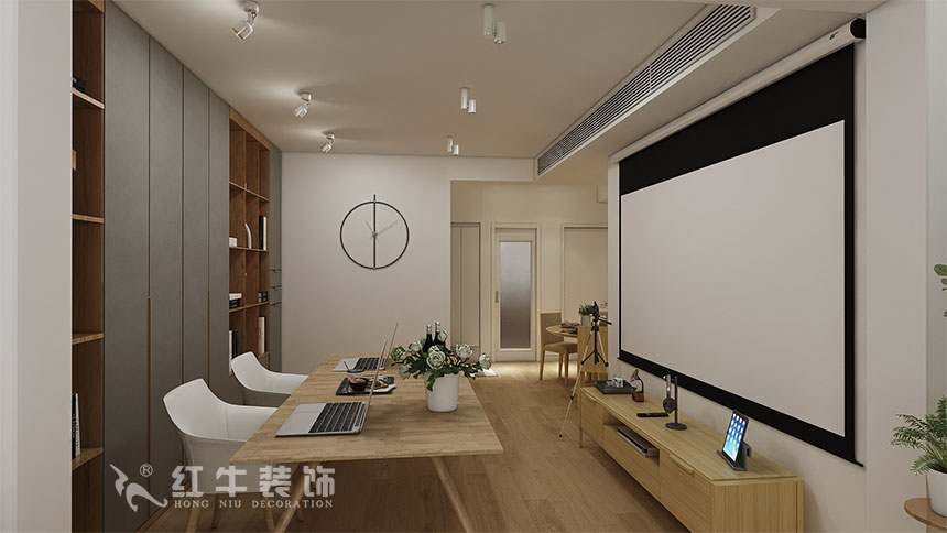 魏利利_津橋華府82㎡現(xiàn)代簡約｜顛覆傳統(tǒng)客廳，即是休閑書吧又是影院05客廳