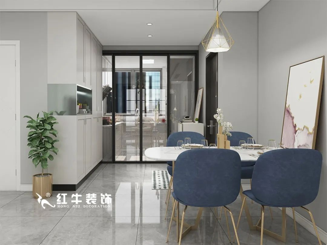 劉萍萍_仙龍灣山莊90㎡輕奢風(fēng)格｜加入一點(diǎn)金屬線條，這個(gè)家高級(jí)又溫柔！05