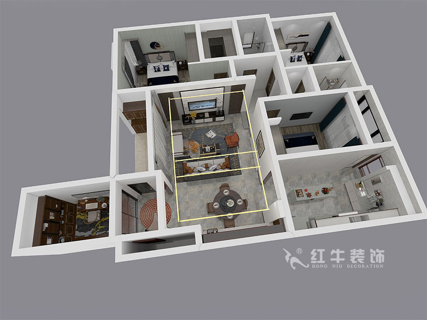 魏利利_北江豪庭48-104-130㎡-美式輕奢風(fēng)格_3室2廳2衛(wèi)（毛坯裝修）_定制家￥205685_全包20萬(wàn)00_04鳥瞰圖