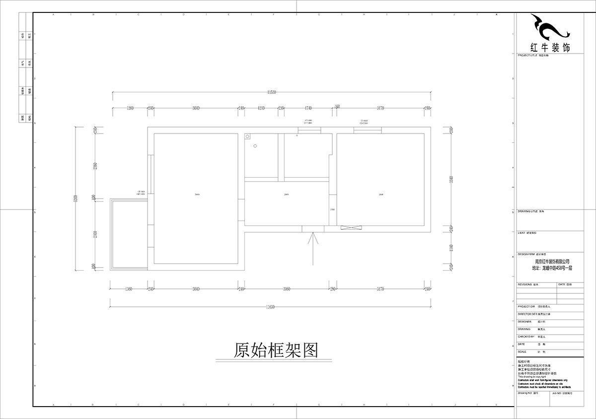 孟憲濤｜大光路菜市口1號(hào)2-2-205-50㎡-簡(jiǎn)約風(fēng)格｜1室1廳1衛(wèi)｜老房裝修｜定制家｜全包9萬(wàn)｜00_01原始框架圖