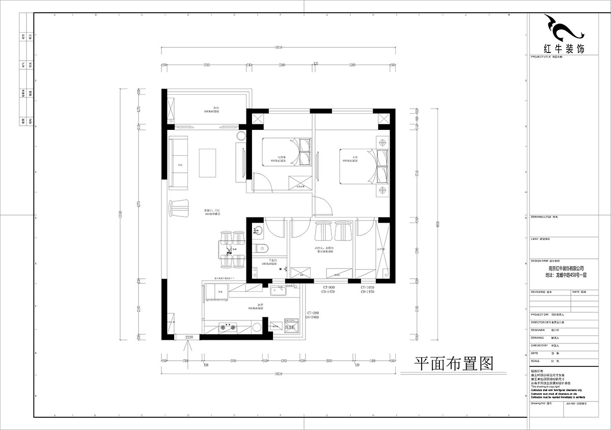孟憲濤｜句容碧桂園星悅灣20-2-604-105㎡-簡中風格｜3室1廳1衛(wèi)｜新房裝修｜定制家｜全包14萬｜00_02平面布置圖