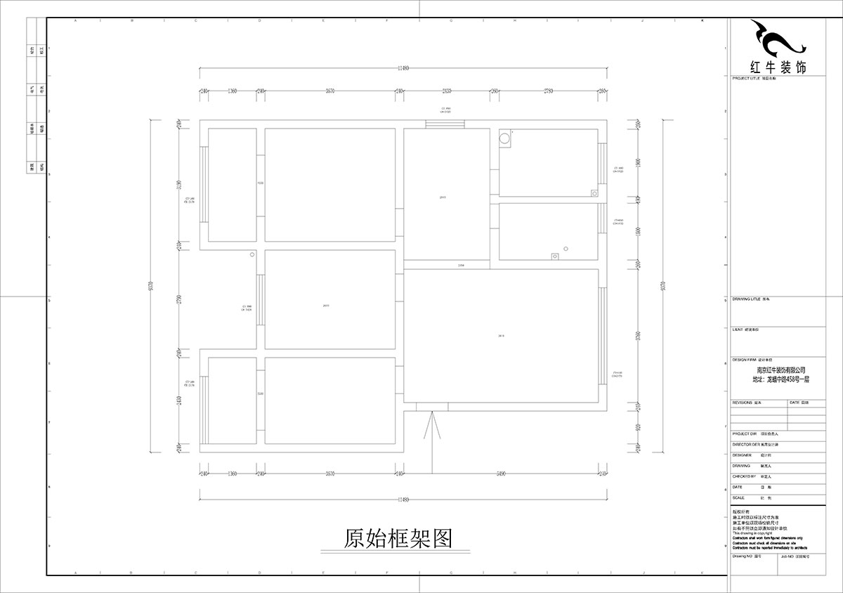 孟憲濤｜石門坎110號(hào)1-404-100㎡-現(xiàn)代簡約風(fēng)格｜3室1廳1衛(wèi)｜老房裝修｜定制家｜全包14萬｜00_01原始框架圖