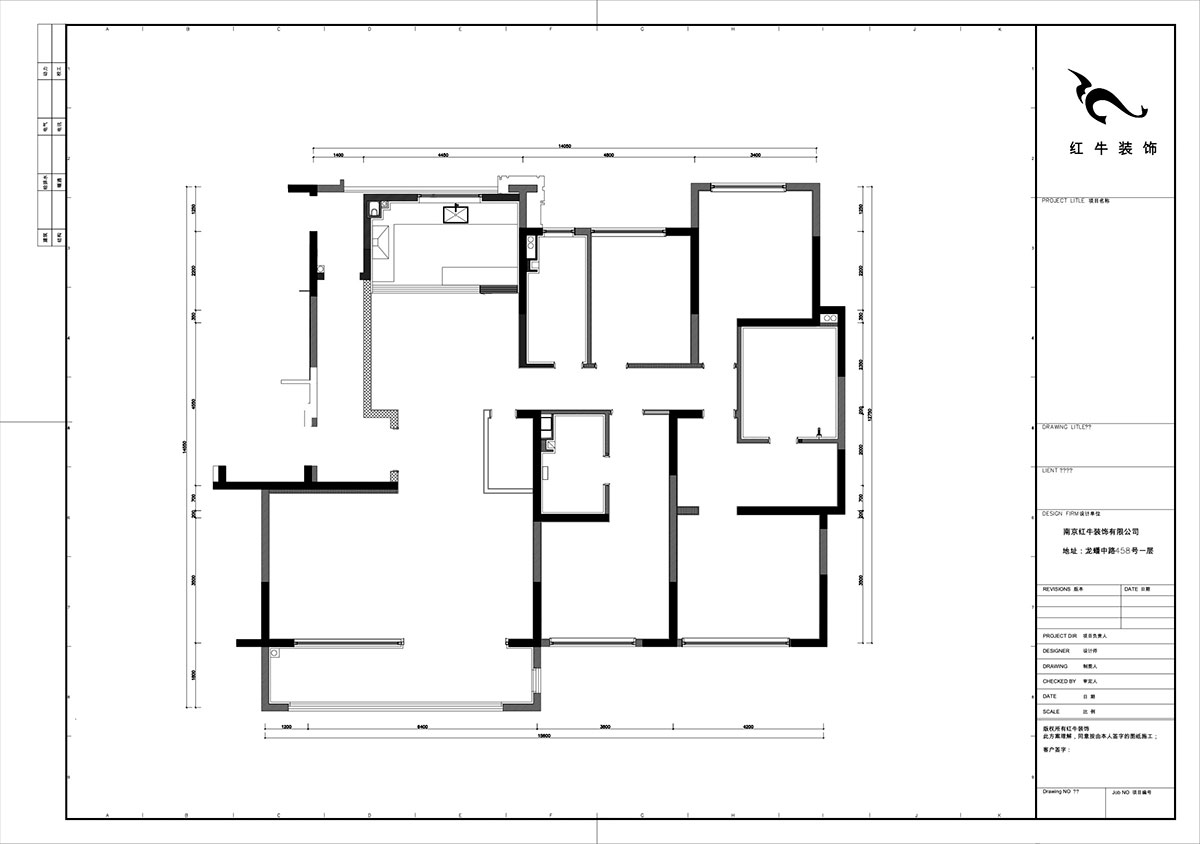 【實景案例】陸利民｜東原印長江-205㎡-現(xiàn)代風(fēng)格｜4室2廳2衛(wèi)｜精裝修改造｜定制家｜全包15萬｜00_01原始結(jié)構(gòu)圖