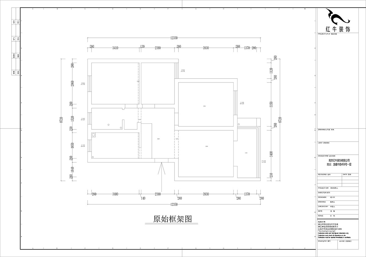 孟憲濤｜攝山星城步青苑18-2-604-120㎡-現(xiàn)代簡約風(fēng)格｜4室2廳2衛(wèi)｜毛坯房裝修｜定制家｜全包16萬｜00_01一樓原始框架圖