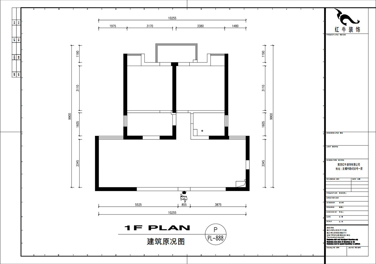 劉萍萍｜潤花園2-2-202-94㎡-現代簡約風格｜2室2廳1衛(wèi)｜老房裝修｜定制家｜全包13萬｜00_01建筑原況圖