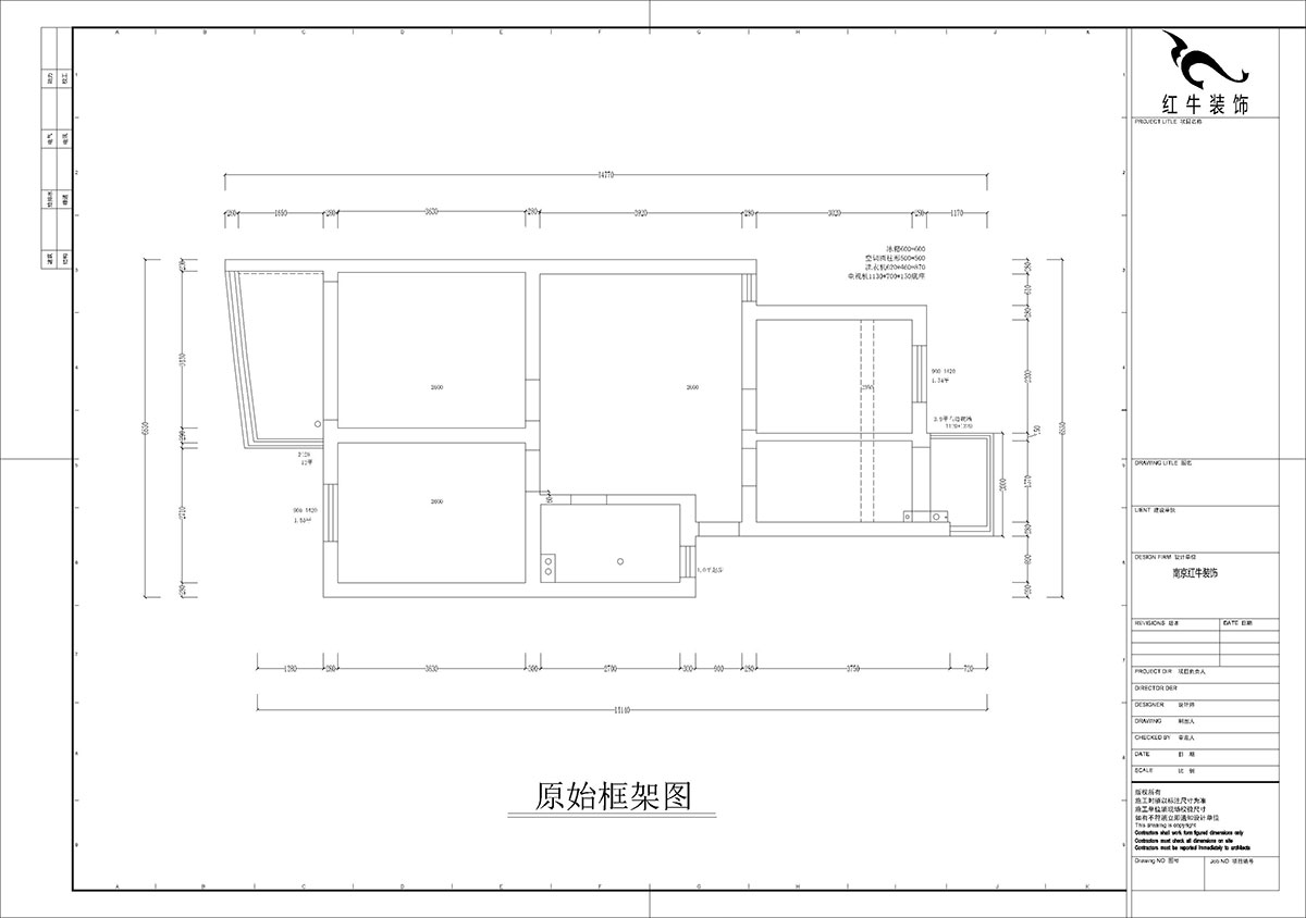 孟憲濤｜龍蟠花苑6-502-75㎡-現(xiàn)代簡約風格｜3室1廳1衛(wèi)｜老房裝修｜定制家｜全包11萬｜00_01原始框架圖