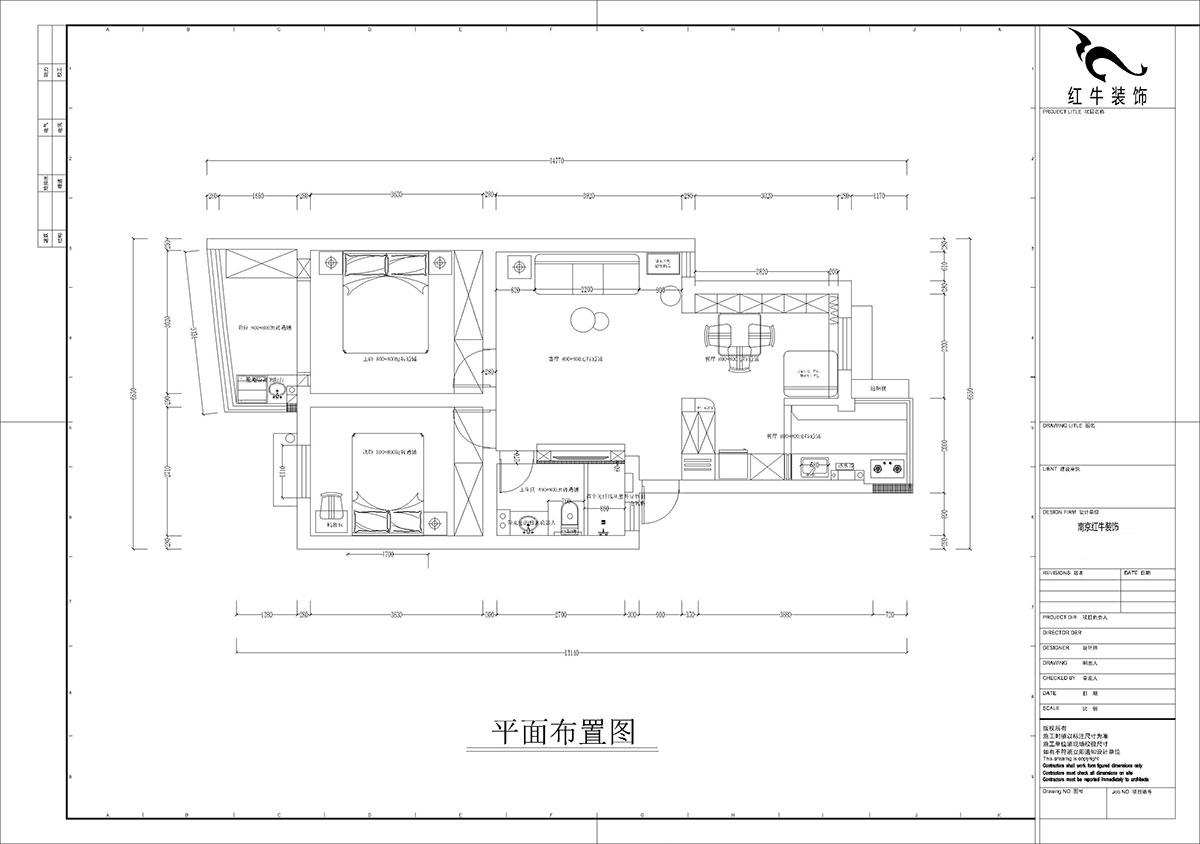 孟憲濤｜龍蟠花苑6-502-75㎡-現(xiàn)代簡約風格｜3室1廳1衛(wèi)｜老房裝修｜定制家｜全包11萬｜00_02平面布置圖