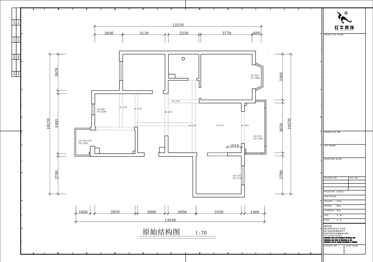 蔣?。汩坷?-3-1101-260㎡-現(xiàn)代簡(jiǎn)約風(fēng)格｜4室3廳2衛(wèi)｜老房裝修｜定制家｜全包29萬(wàn)｜00_01一層原始結(jié)構(gòu)圖