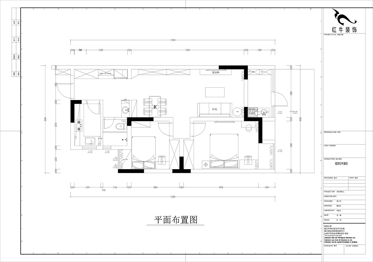 孟憲濤｜紫楊佳園11-108-85㎡-簡約風格｜2室2廳1衛(wèi)｜老房裝修｜定制家｜全包12萬｜00_02平面布置圖